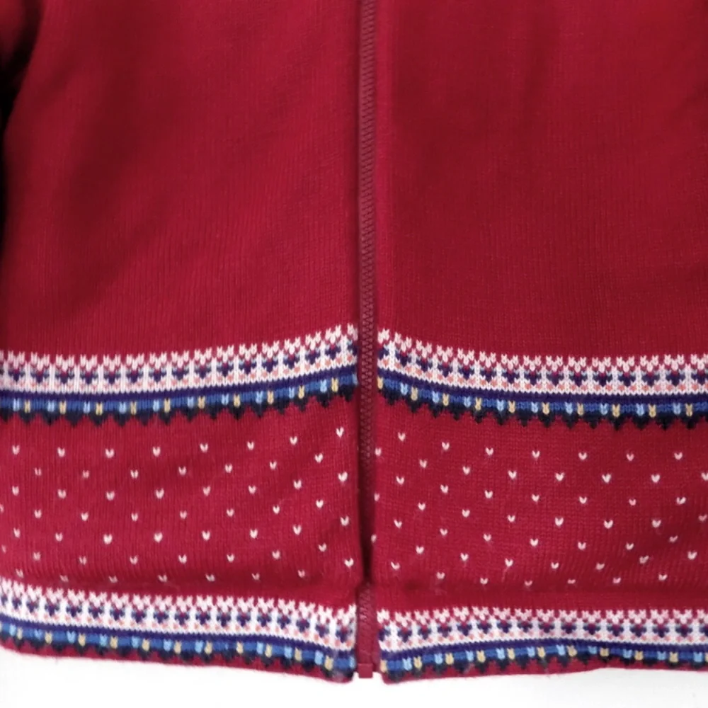 NWT Kids reversible parka M Blue quilted Red knit Winter jacket Tommy Hilfiger